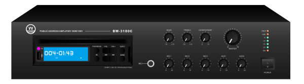 Amplificador Megafonía BW-3180C