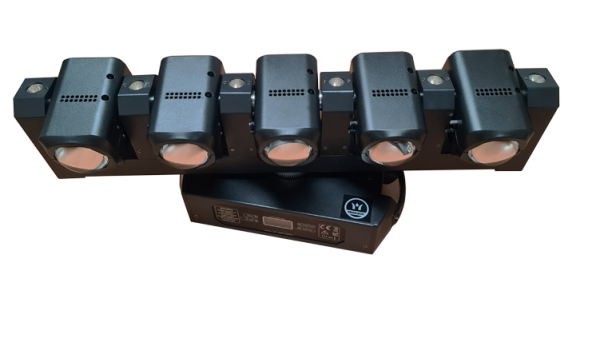 5 Cabezas Móviles BEAM 40W + 6 Estrobo LED 20W