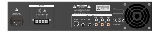 Amplificador Megafonía BW-1560B - Imagen 2
