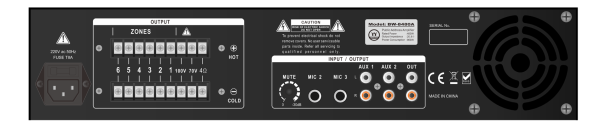 Amplificador Megafonía BW-8360A - Imagen 2